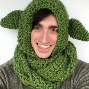 Alien 👽 hat with cowl any size